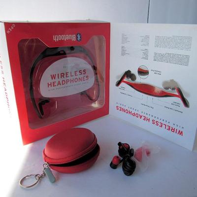 Wireless Headphones in Box and Ear Buds in Case