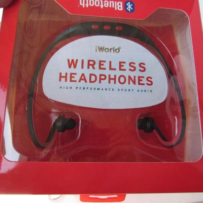Wireless Headphones in Box and Ear Buds in Case