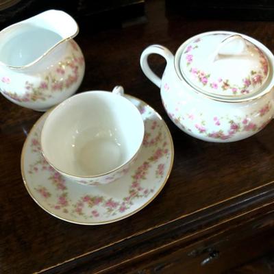 German Fine China SET - SIX cups/sauces + sugar and creamer