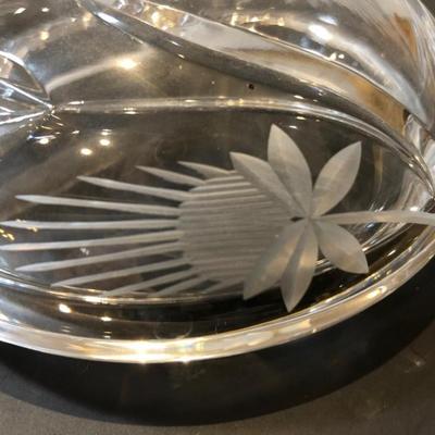 Crystal two piece candy dish with lid