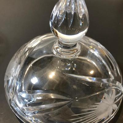 Crystal two piece candy dish with lid