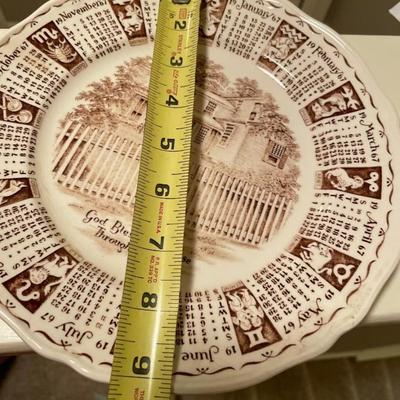 1967 Zodiac Calendar Plate, Alfred Meakin