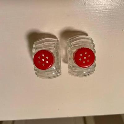 Antique Glass Salt and Pepper Shakers