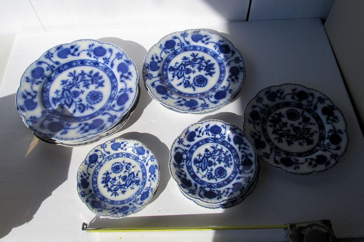 Lot of Antique Flow Blue, Holland Pattern, Johnson Brothers, England