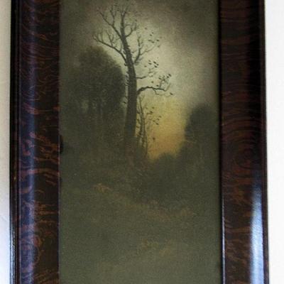 Nice Old Framed Picture, Dark Moody Country Scene