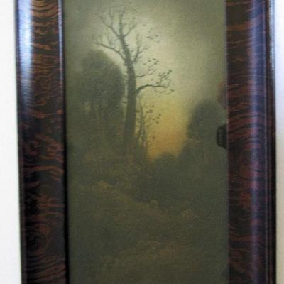 Nice Old Framed Picture, Dark Moody Country Scene