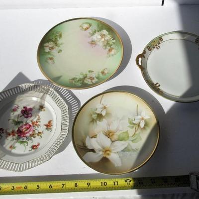 Lot of 4 Old Plates, Bavaria, RS Germany and Unmarked