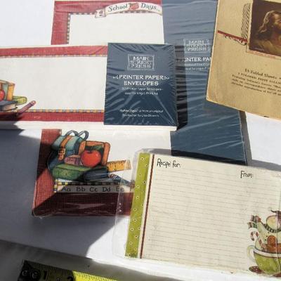 Lot of Stationary, Recipe Cards and Game