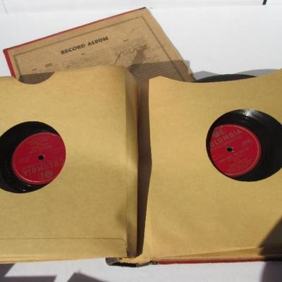 Album Partially Full of Vintage 78 RPM Records