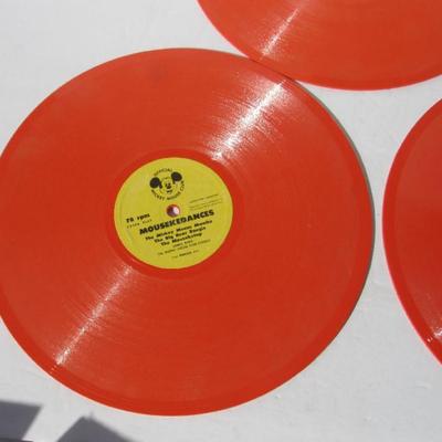 3 Vintage Walt Disney 78 RPM Records, Peter Pan, Mousekedances and Mouseketunes