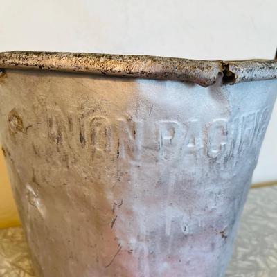 Union Pacific marked Galvanized Bucket