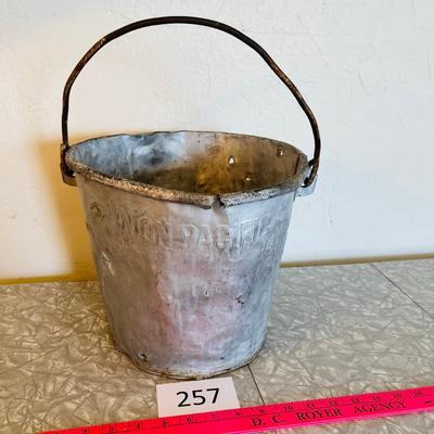 Union Pacific marked Galvanized Bucket