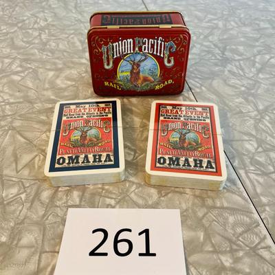 Union Pacific Railroad Tin w/ 2 Decks of cards