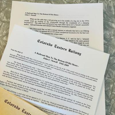 Colorado Eastern Railroad History book Autographed with other CERR memorabilia
