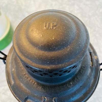 UP RR Signal Lantern with Red Globe