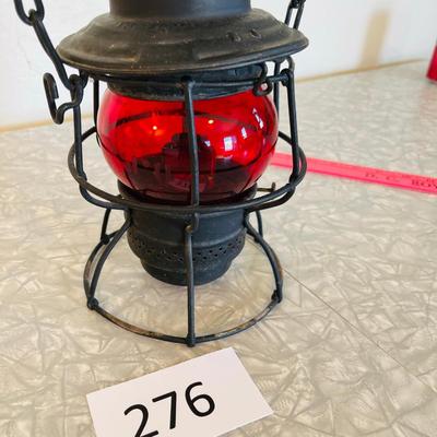 UP RR Signal Lantern with Red Globe