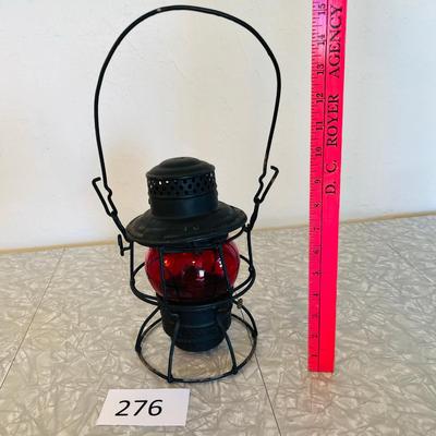 UP RR Signal Lantern with Red Globe