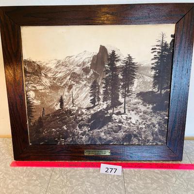 Mountain Scene in Oak Frame Hung in Eaton, CO Rail Depot!
