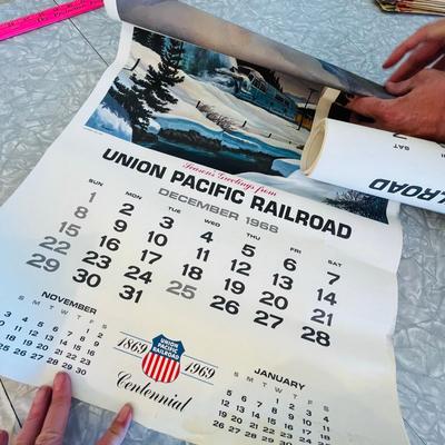 2- 1969 Union Pacific RR Calendars