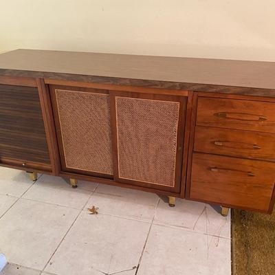 MCM 1964 Russell Wright for Conant Ball Walnut Credenza w Cane |  EstateSales.org