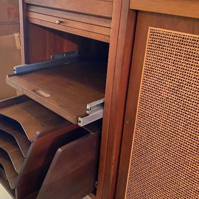 MCM 1964 Russell  Wright for Conant Ball Walnut Credenza w Cane