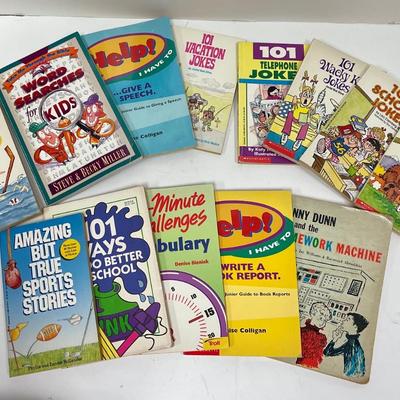 Book Lot - 11 books Children's Kid's Joke Books, Homework tops, etc