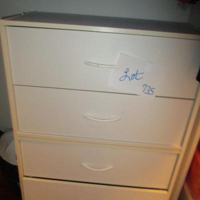 White Wood Laminated Dresser