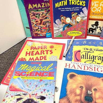 Book Lot - 11 Children's Story Books - designs, sign language, calligraphy