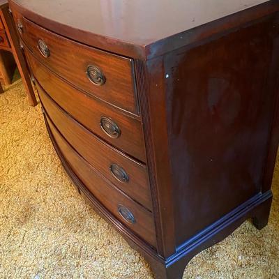 Vintage Chest / Dresser w Apron Bow Front