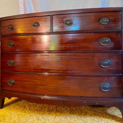 Vintage Chest / Dresser w Apron Bow Front