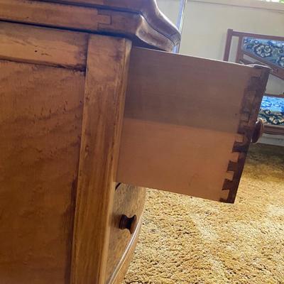 Lovely Antique Birds Eye Maple Little Dresser/ Wash Stand from Squire Mansioin