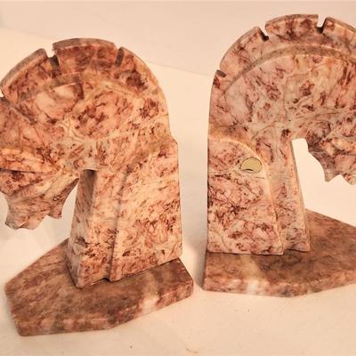 Lot #84  Two Pair Vintage Carved Stone Mexican Bookends