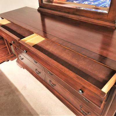 Lot #86  Mahogany Finish Dresser with Mirror