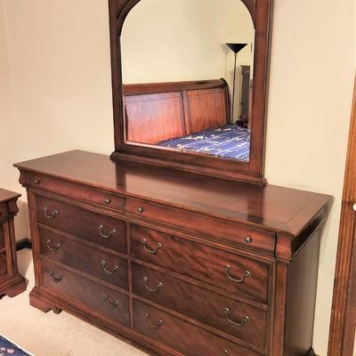 Lot #86  Mahogany Finish Dresser with Mirror