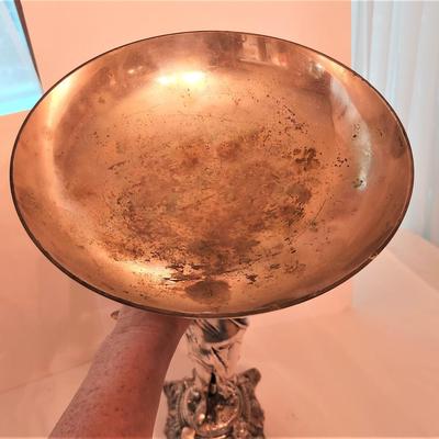Lot #90  Heavy Vintage Pot Metal Classical Figure - Plant Stand/Ashtray/?