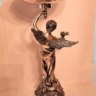 Lot #90  Heavy Vintage Pot Metal Classical Figure - Plant Stand/Ashtray/?