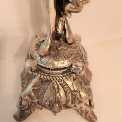 Lot #90  Heavy Vintage Pot Metal Classical Figure - Plant Stand/Ashtray/?