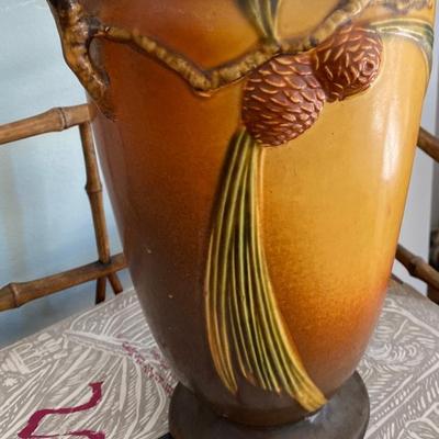 Tall ROSEVILLE Art Pottery 1931 Pine Cone Vase
