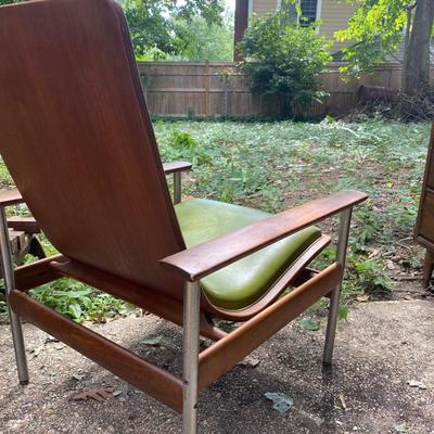 Sven Ivar Dysthe Danish Modern Bentwood Leather Chair