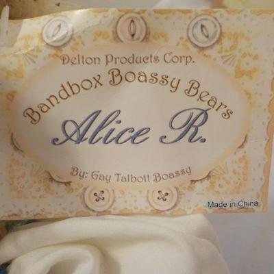 " Band Box Boassy Bears Alice R. " Mfg Delton Products Corp.