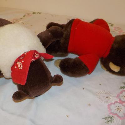 " The famous Curious George and Honey the brown bear. "