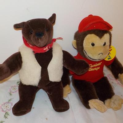 " The famous Curious George and Honey the brown bear. "