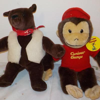 " The famous Curious George and Honey the brown bear. "