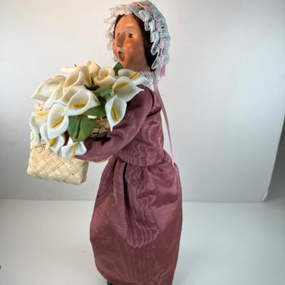 Byers' Choice Springtime woman with flowers Figurine
