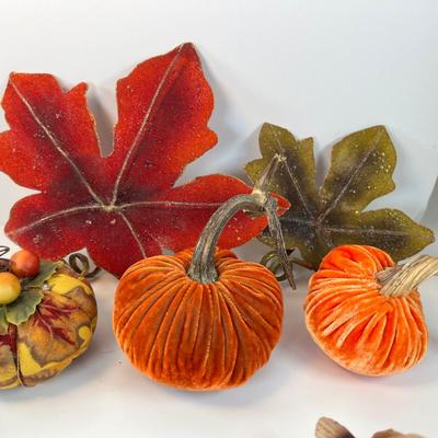 Thanksgiving Holiday Decor Velvet Pumpkins