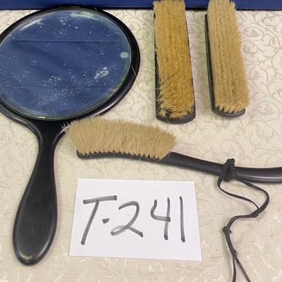Ebony Mirror and Brushes