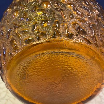 Vintage Brown Glass Ball Pitcher