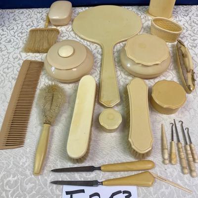 Vintage Celluloid Vanity Set