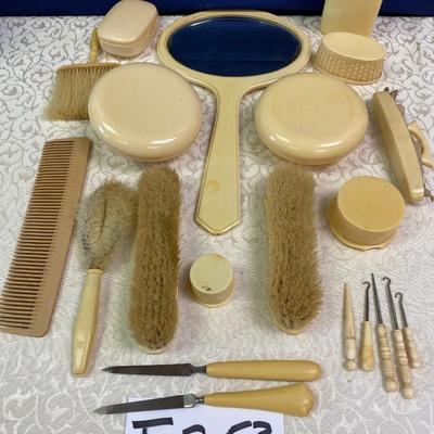 Vintage Celluloid Vanity Set