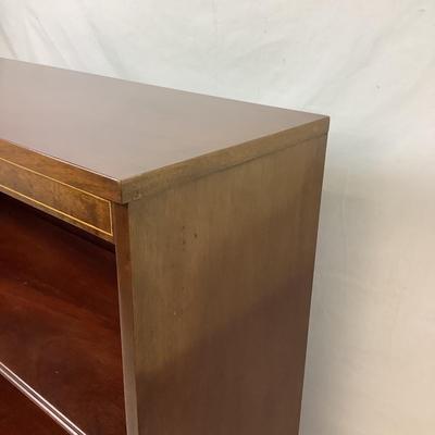Lot. 6081 Vintage Wooden Mahogany Open Bookcase with adjustable shelves